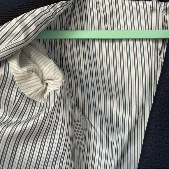 Veronica Beard Port DB Dickey Coat Jacket Navy Blue Wool Blend & Gold Button 2 - Picture 5 of 11